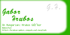 gabor hrubos business card